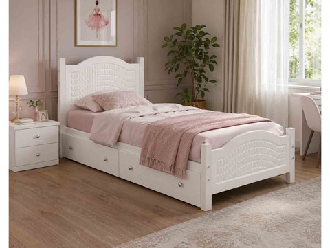 تخت تک نفره چوبی شقایق T122